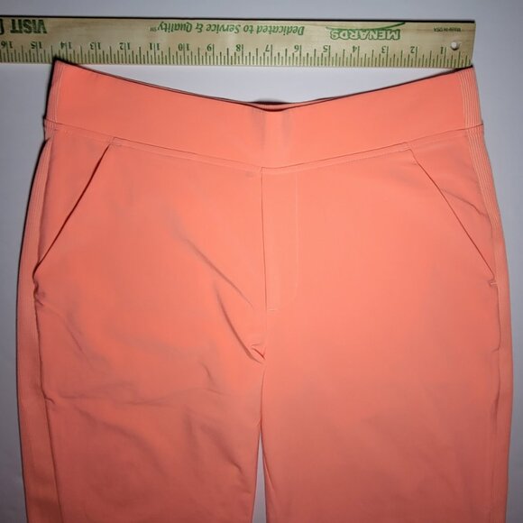 Athleta Womens Orange Brooklyn Mid Rise Ankle Pants Size 8 - Picture 14 of 14